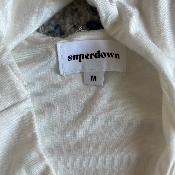 superdown Jewels Cross Front Bodysuit in White S - Picture 9 of 12